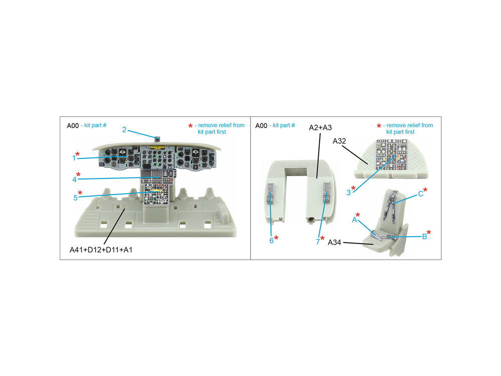 Quinta Studio QD72174 1:72 CH-47A Chinook 3D Interior Decal