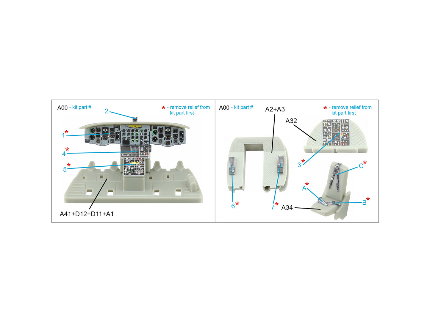 Quinta Studio QD72174 1:72 CH-47A Chinook 3D Interior Decal