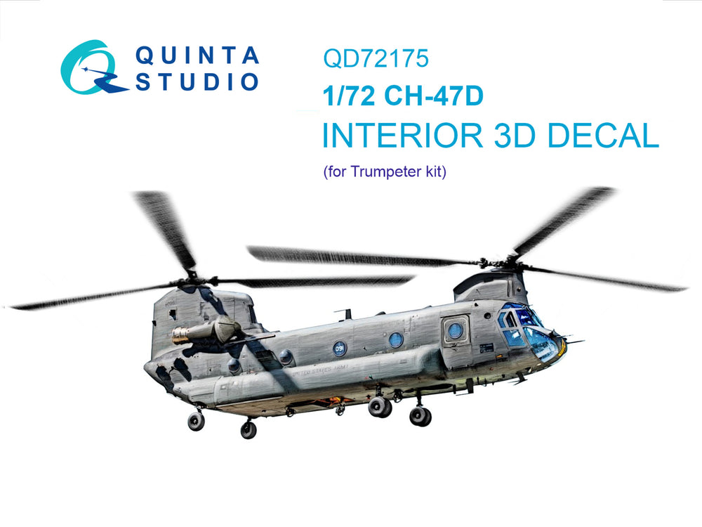 Quinta Studio QD72175 1:72 CH-47D Chinook 3D Interior Decal