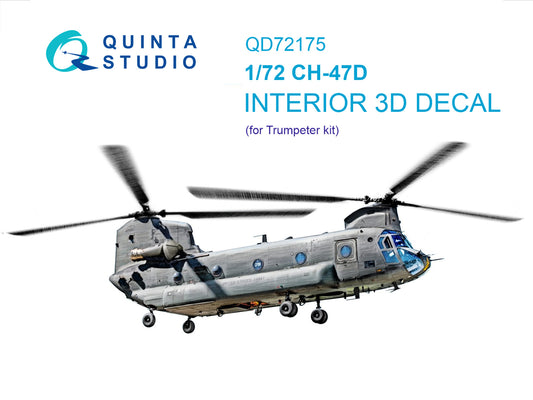 Quinta Studio QD72175 1:72 CH-47D Chinook 3D Interior Decal