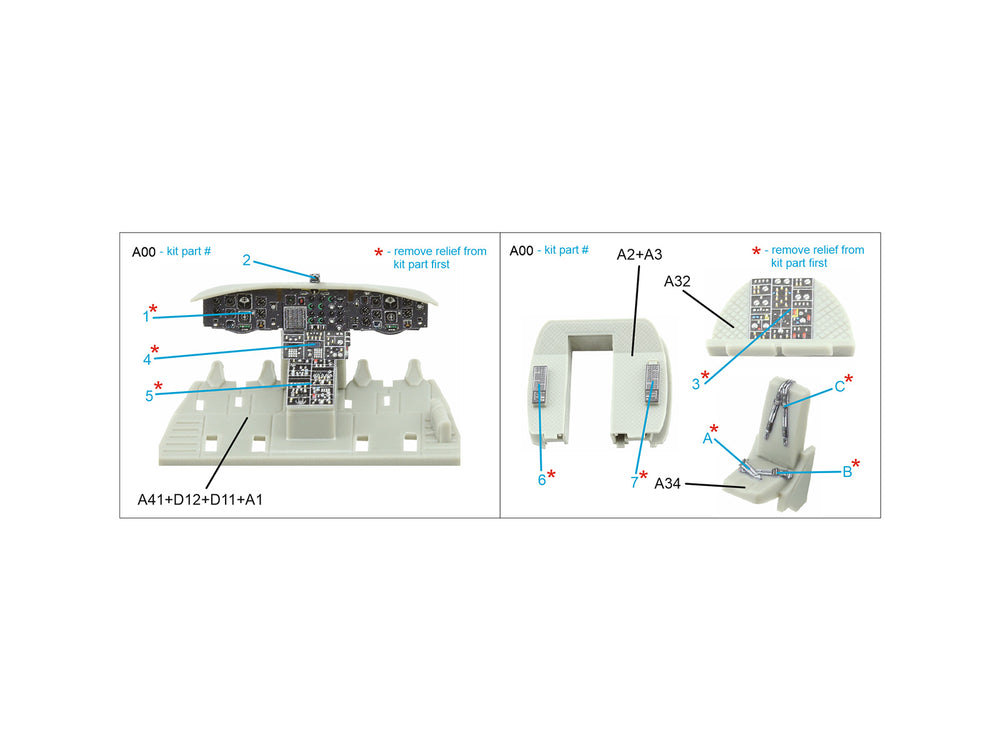 Quinta Studio QD72175 1:72 CH-47D Chinook 3D Interior Decal