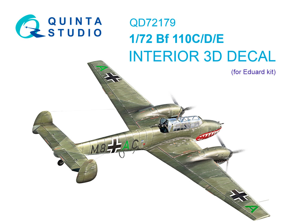 Quinta Studio QD72179 1:72 Bf-110C/D/E 3D Interior Decal