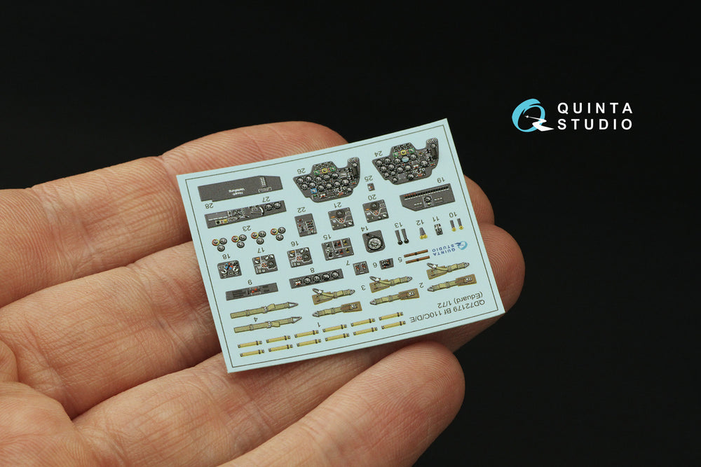 Quinta Studio QD72179 1:72 Bf-110C/D/E 3D Interior Decal