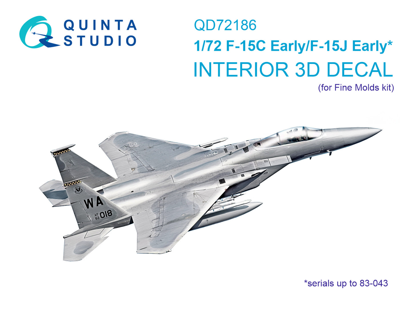 Quinta Studio QD72186 1:72 F-15C/J Eagle Early 3D Interior Decal
