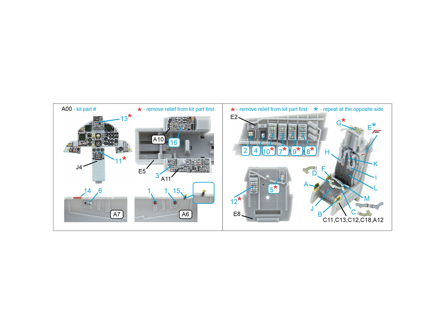 Quinta Studio QD72187 1:72 F-15C/J Eagle Late 3D Interior Decal