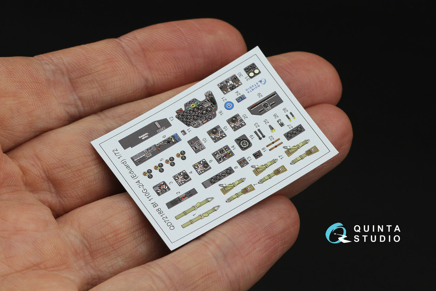Quinta Studio QD72188 1:72 Bf-110G-2/4 3D Interior Decal