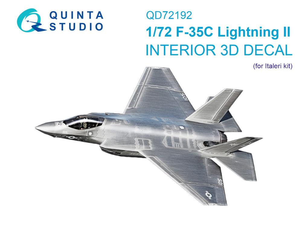 Quinta Studio QD72192 1:72 F-35C Lightning II 3D Interior Decal