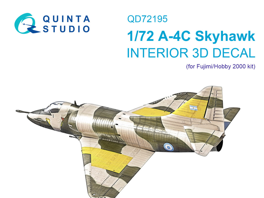Quinta Studio QD72195 1:72 A-4C Skyhawk 3D Interior Decal
