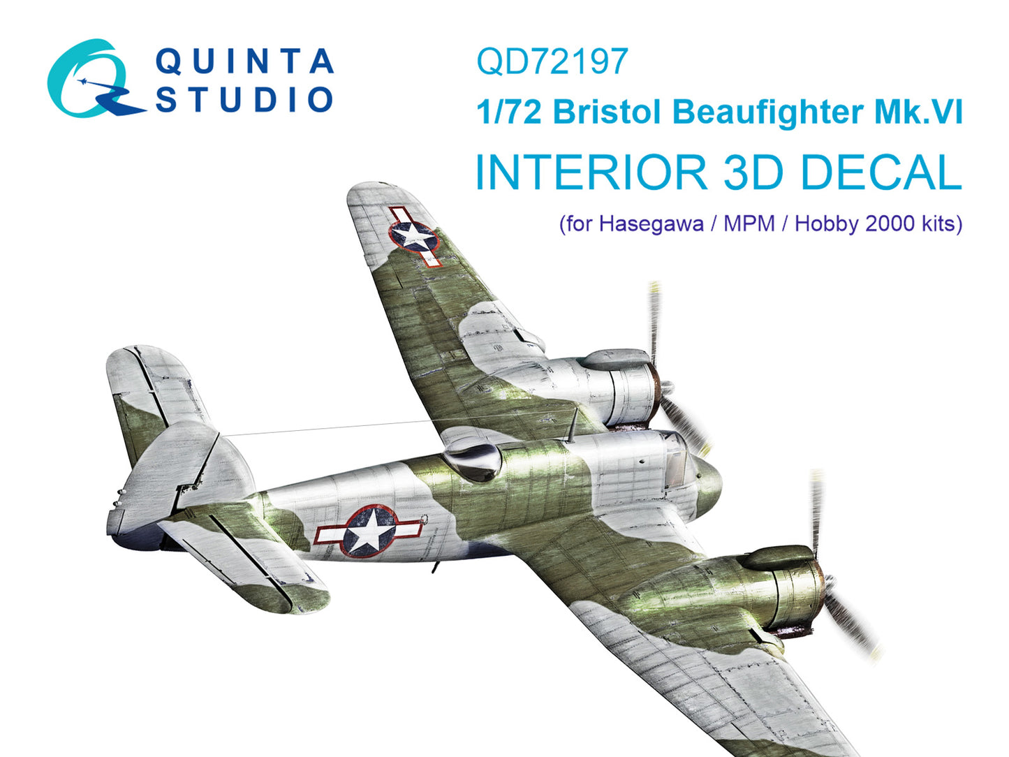 Quinta Studio QD72197 1:72 Beaufighter Mk.VI 3D Interior Decal
