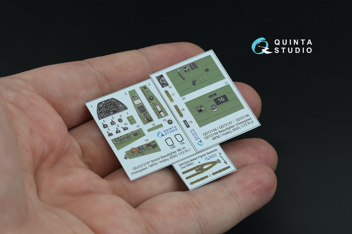 Quinta Studio QD72197 1:72 Beaufighter Mk.VI 3D Interior Decal