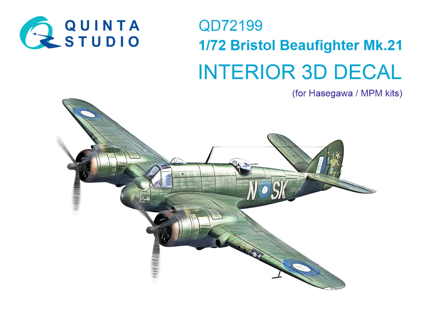 Quinta Studio QD72199 1:72 Beaufighter Mk.21 3D Interior Decal