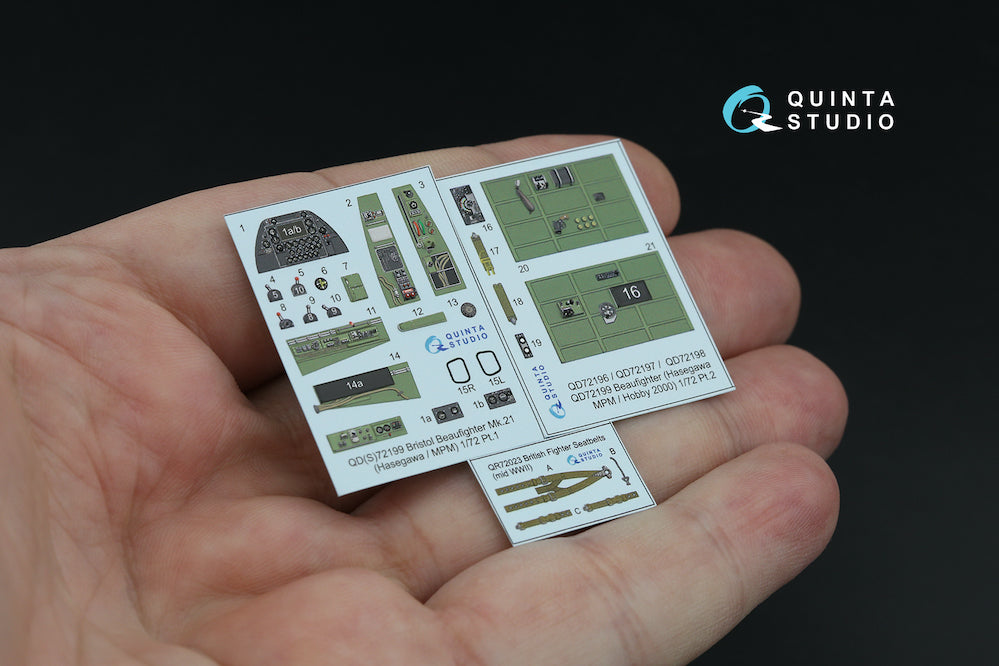 Quinta Studio QD72199 1:72 Beaufighter Mk.21 3D Interior Decal