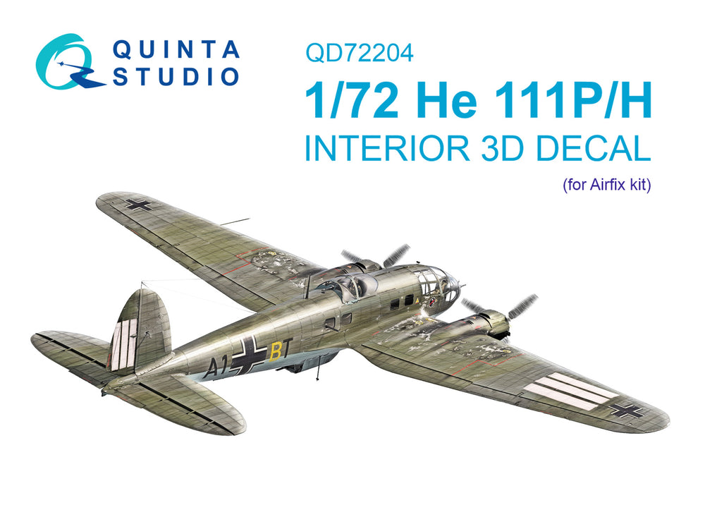 Quinta Studio QD72204 1:72 He-111P/H 3D Interior Decal