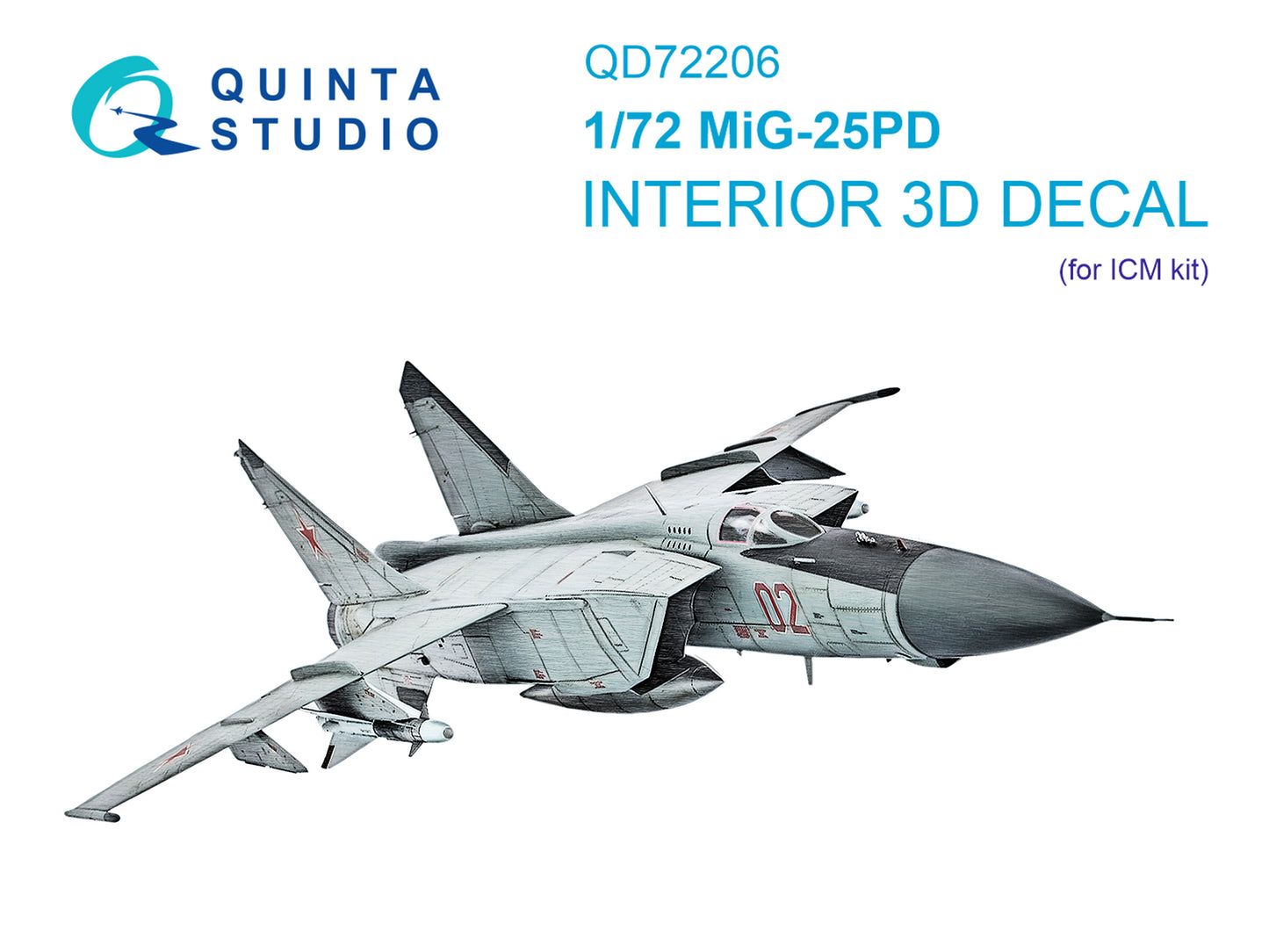 Quinta Studio QD72206 1:72 MiG-25PD 3D Interior Decal