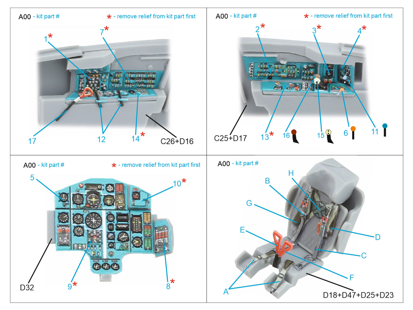 Quinta Studio QD72207 1:72 MiG-25BM 3D Interior Decal