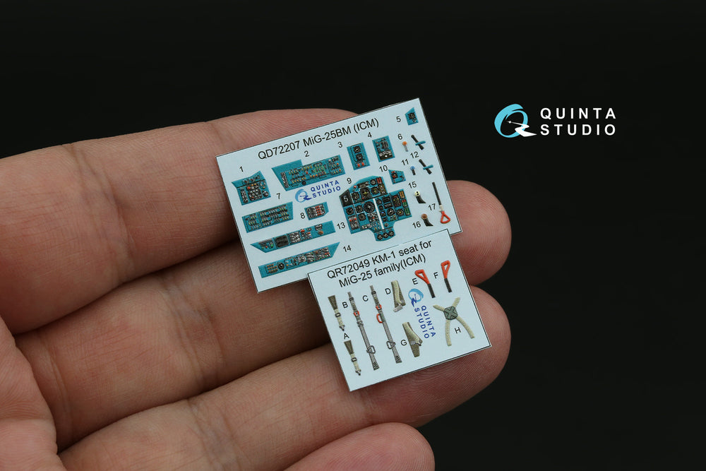 Quinta Studio QD72207 1:72 MiG-25BM 3D Interior Decal