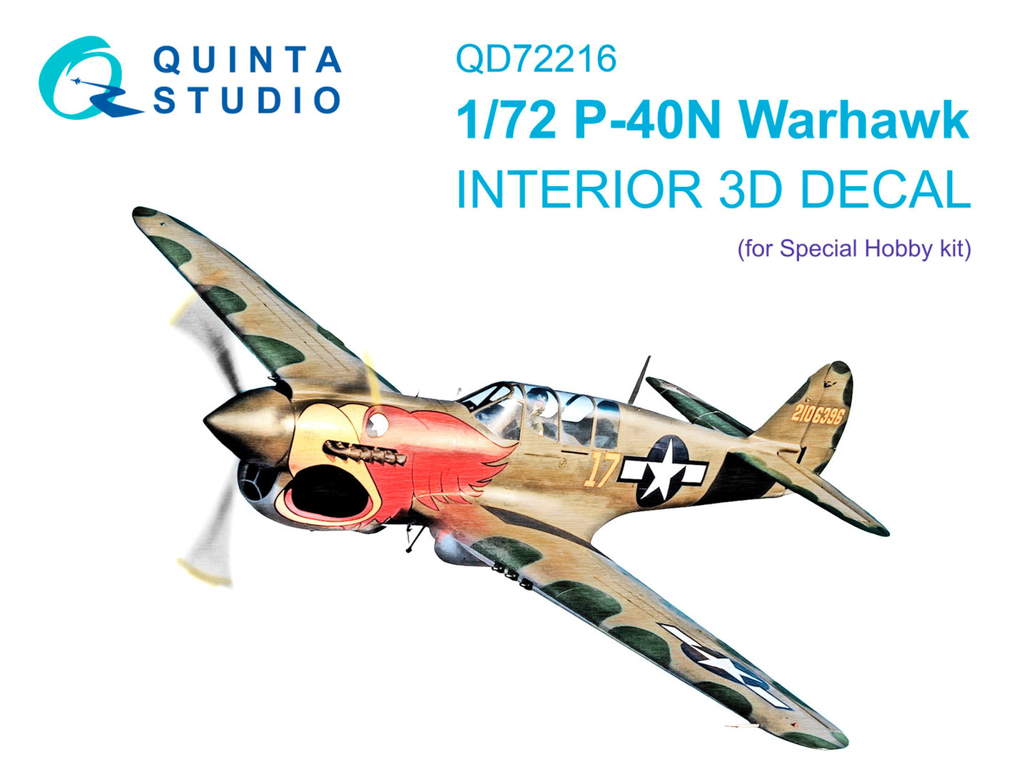 Quinta Studio QD72216 1:72 P-40N Warhawk 3D Interior Decal