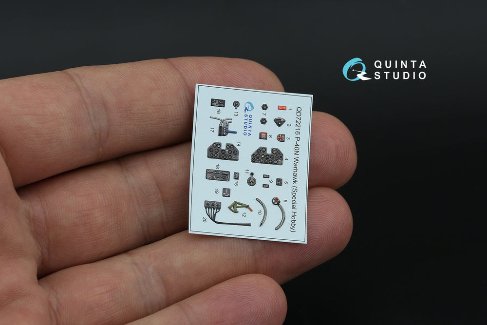 Quinta Studio QD72216 1:72 P-40N Warhawk 3D Interior Decal