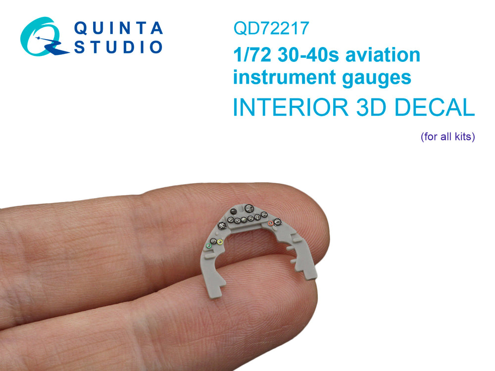 Quinta Studio QD72217 1:72 1930-1940s aviation instrument gauges