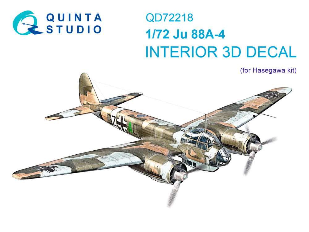 Quinta Studio QD72218 1:72 Ju-88A-4 3D Interior Decal