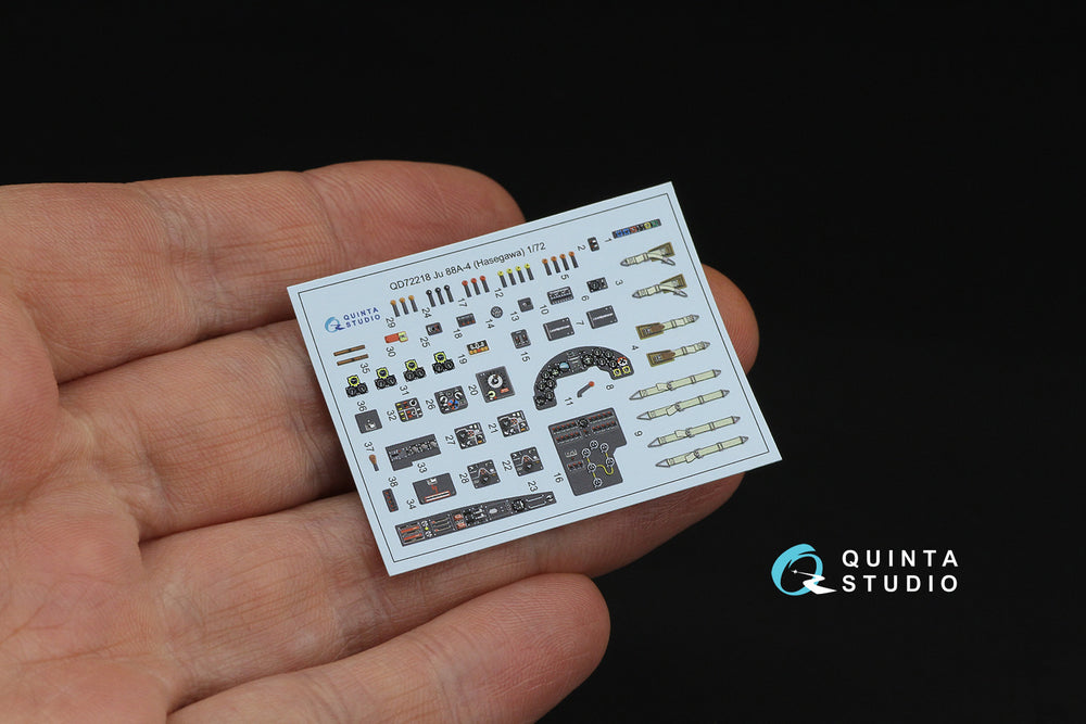 Quinta Studio QD72218 1:72 Ju-88A-4 3D Interior Decal