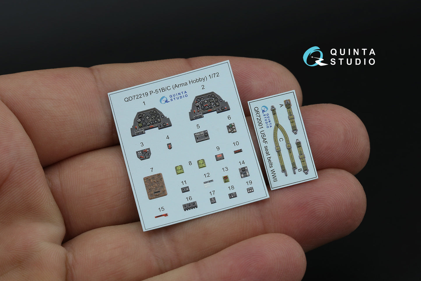Quinta Studio QD72219 1:72 P-51B/C Mustang 3D Interior Decal