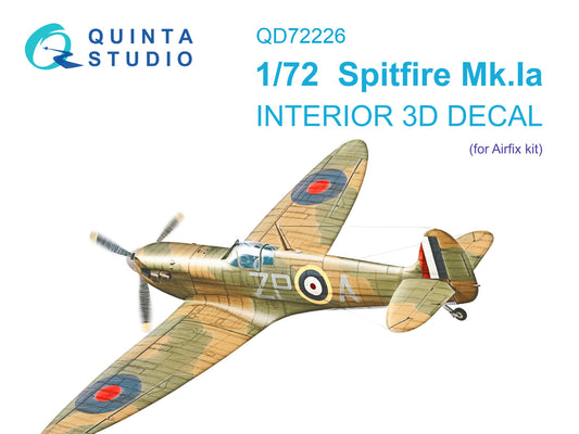 Quinta Studio QD72226 1:72 Spitfire Mk.Ia 3D Interior Decal
