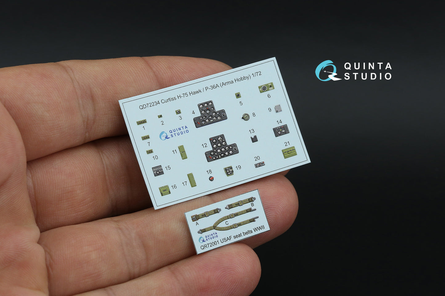 Quinta Studio QD72234 1:72 Hawk / P-36A 3D Interior Decal
