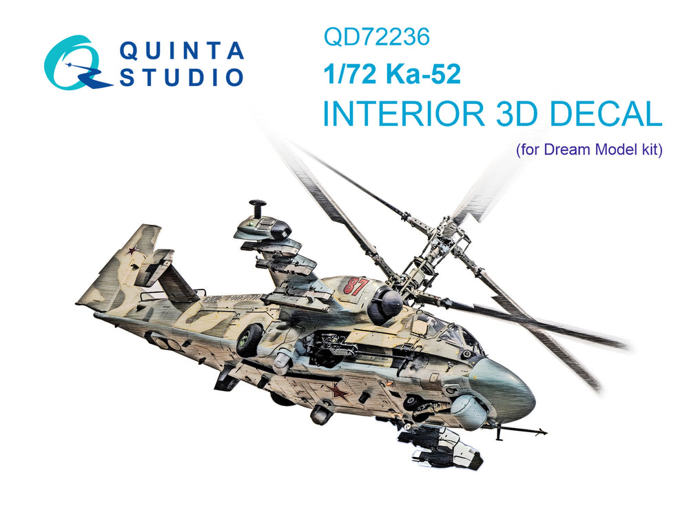 Quinta Studio QD72236 1:72 Kamov Ka-52 3D-Printed Interior decal