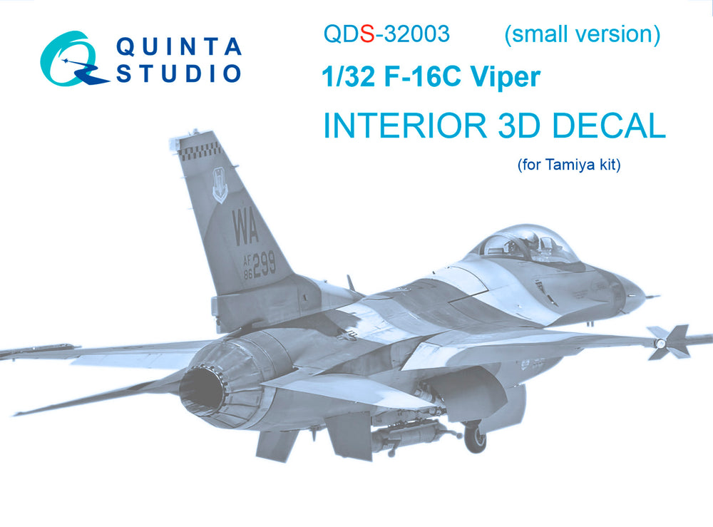 Quinta Studio QDS-32003 1:32 F-16C Fighting Falcon 3D Interior Decal