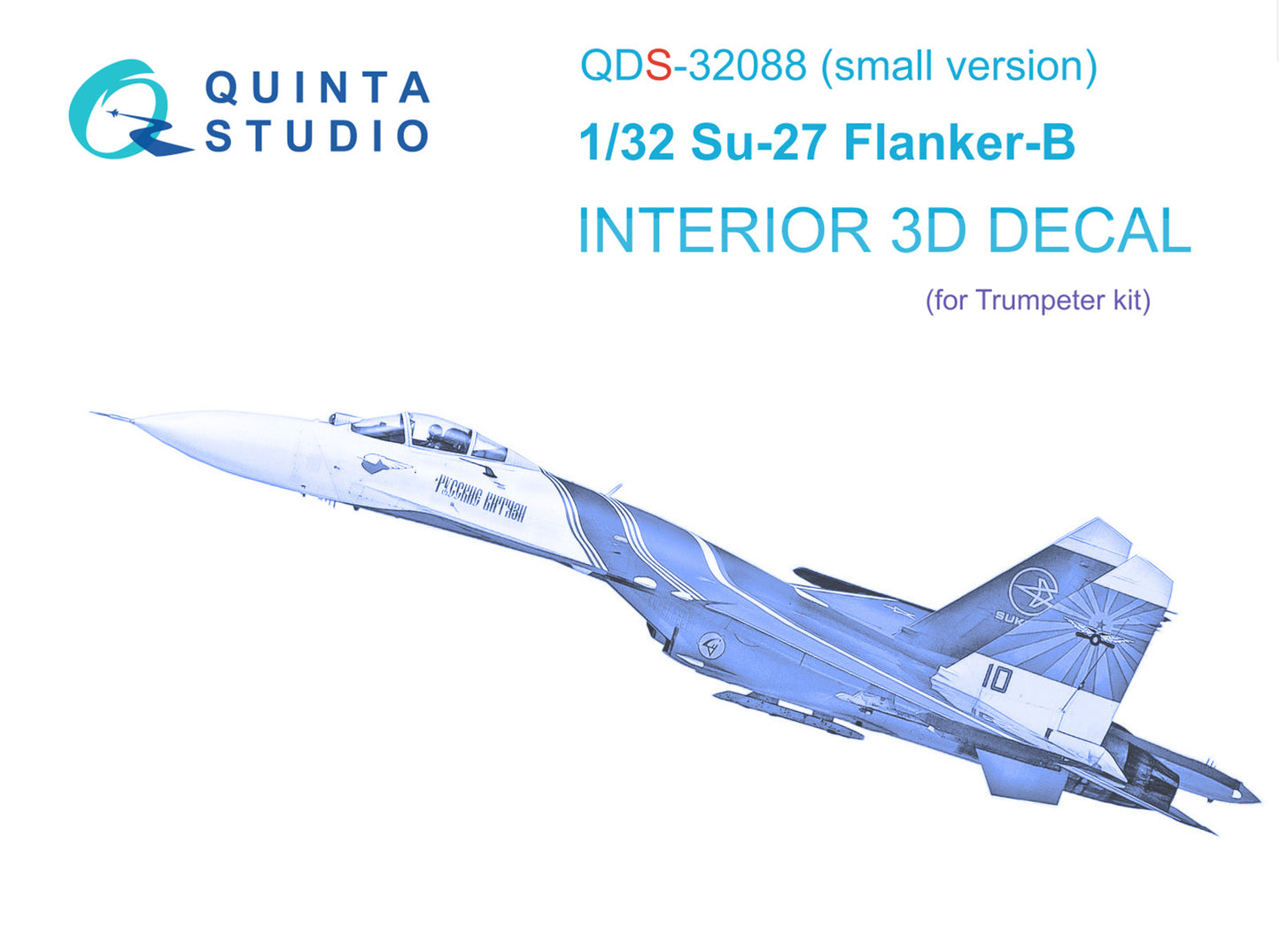 Quinta Studio QDS-32088 1:32 Sukhoi Su-27 3D-Printed Interior Decals