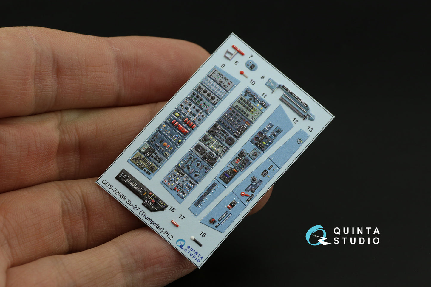 Quinta Studio QDS-32088 1:32 Sukhoi Su-27 3D-Printed Interior Decals