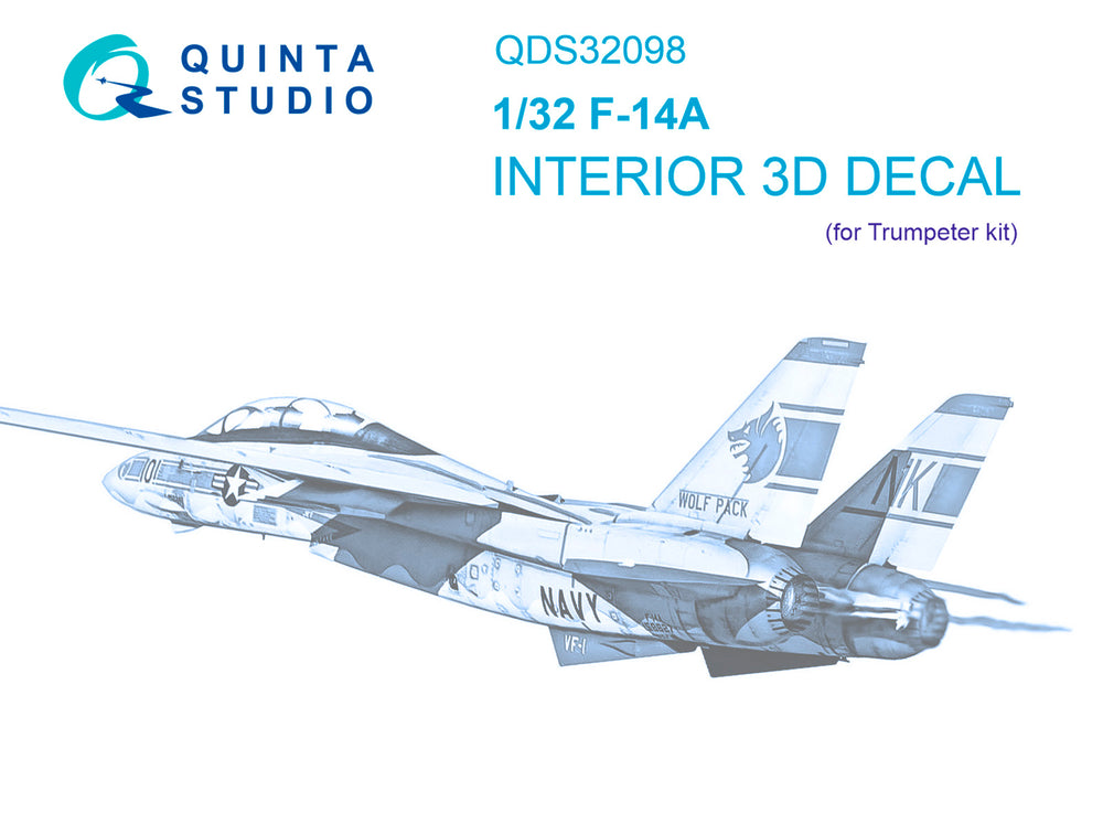Quinta Studio QDS-32098 1:32 F-14A Tomcat 3D Interior Decal