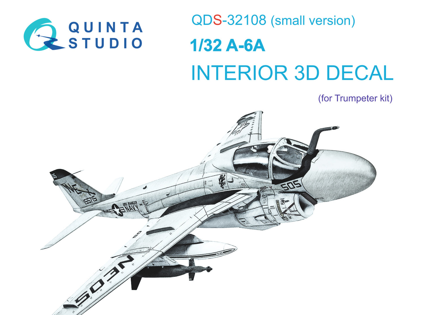 Quinta Studio QDS-32108 1:32 A-6A Intruder 3D Interior Decal