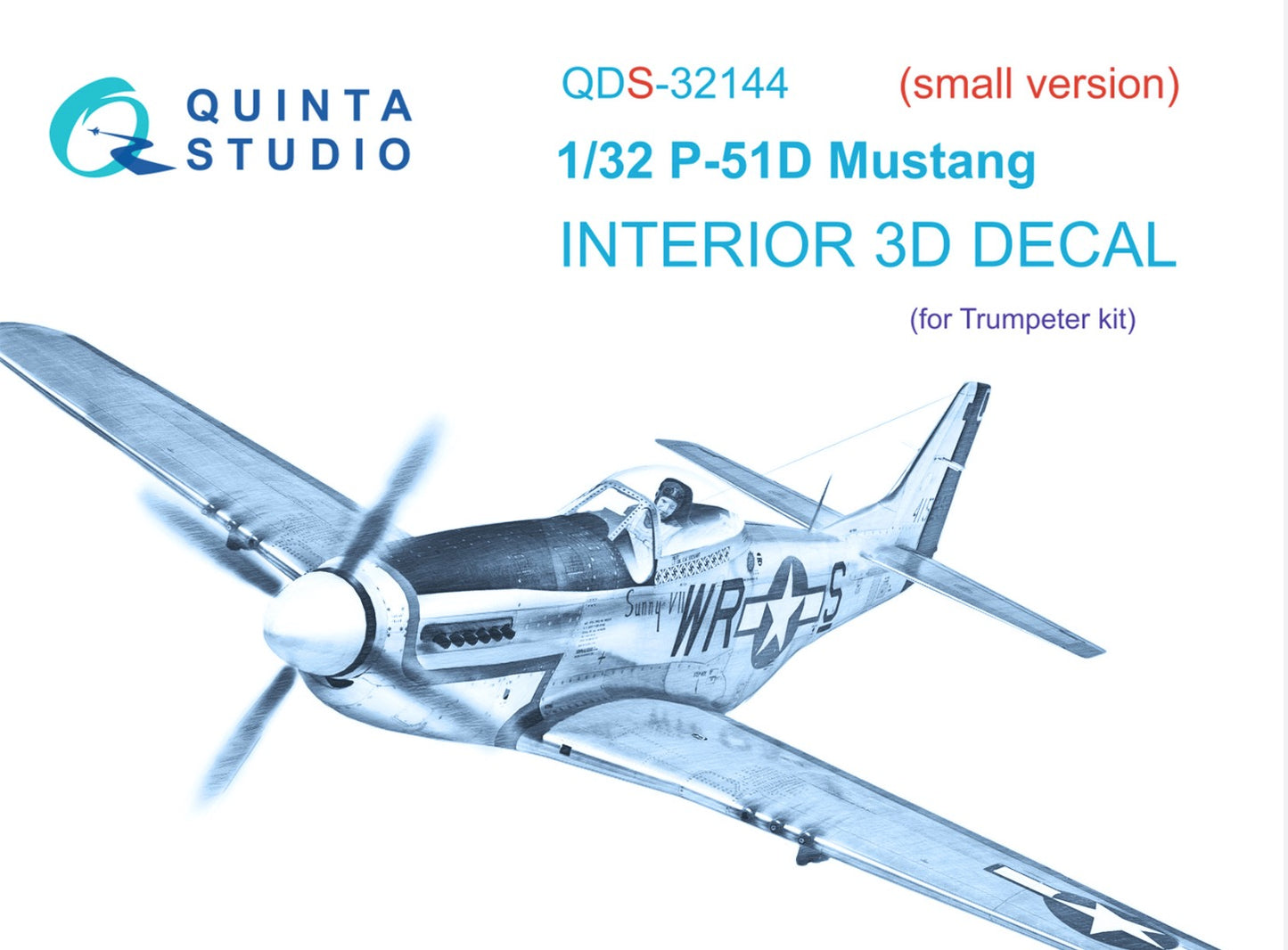 Quinta Studio QDS-32144 1:32 P-51D Mustang 3D Interior Decal