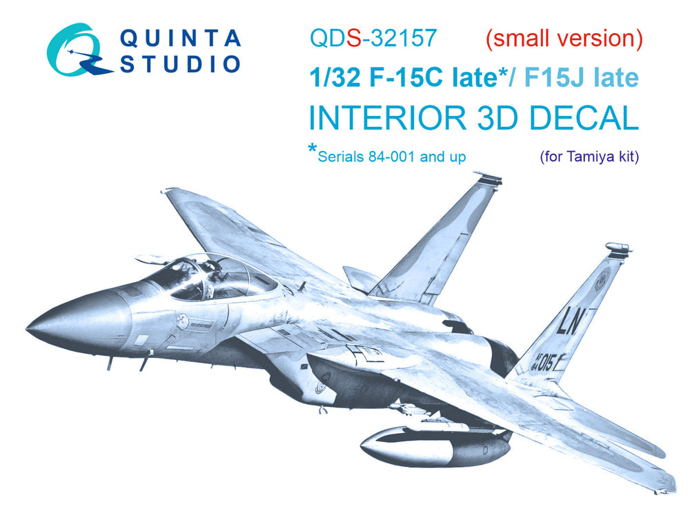 Quinta Studio QDS-32157 1:32 F-15C/J Eagle Late 3D Interior Decal