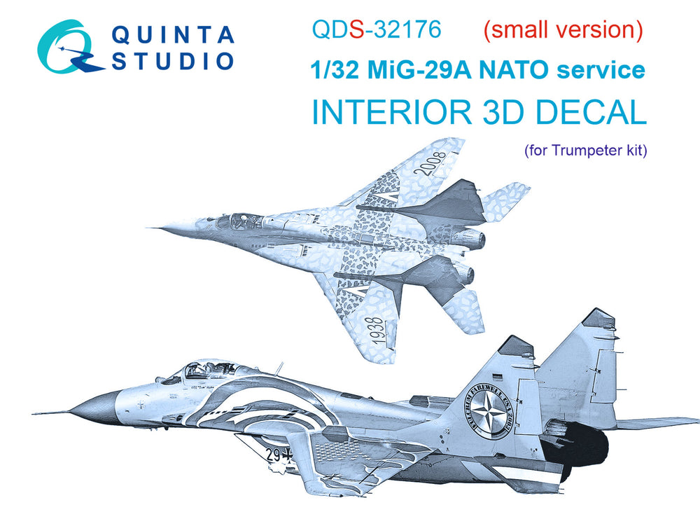 Quinta Studio QDS-32176 1:32 MiG-29A NATO 3D Interior Decal