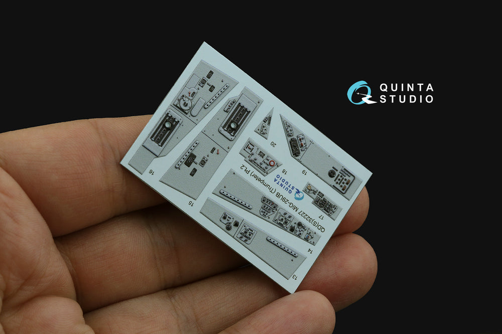 Quinta Studio QDS-32227 1:32 Mikoyan MiG-29UB 3D-Printed & coloured Interior