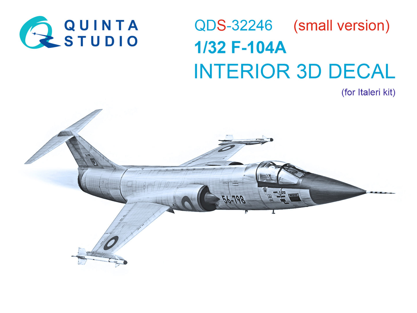 Quinta Studio QDS-32246 1:32 F-104A Starfighter 3D Interior Decal