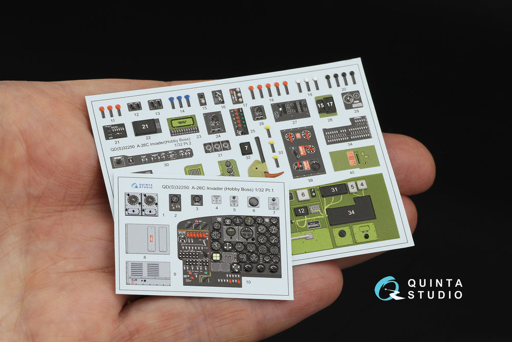 Quinta Studio QDS-32250 1:32 A-26C Invader 3D Interior Decal