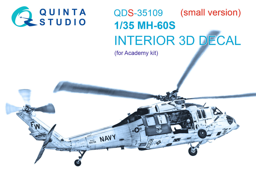 Quinta Studio QDS-35109 1:35 MH-60S Knighthawk 3D Interior Decal