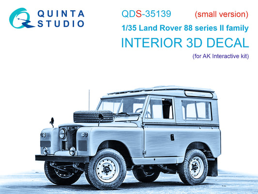 Quinta Studio QDS-35139 1:35 Land Rover Series II 3D Interior Decal