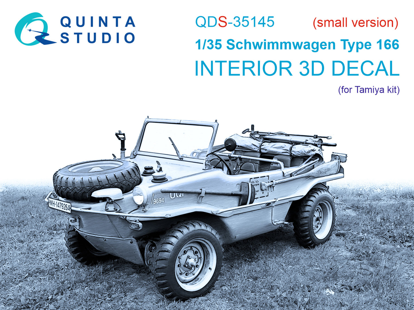 Quinta Studio QDS-35145 1:35 Schwimmwagen Type 166 3D Interior Decal