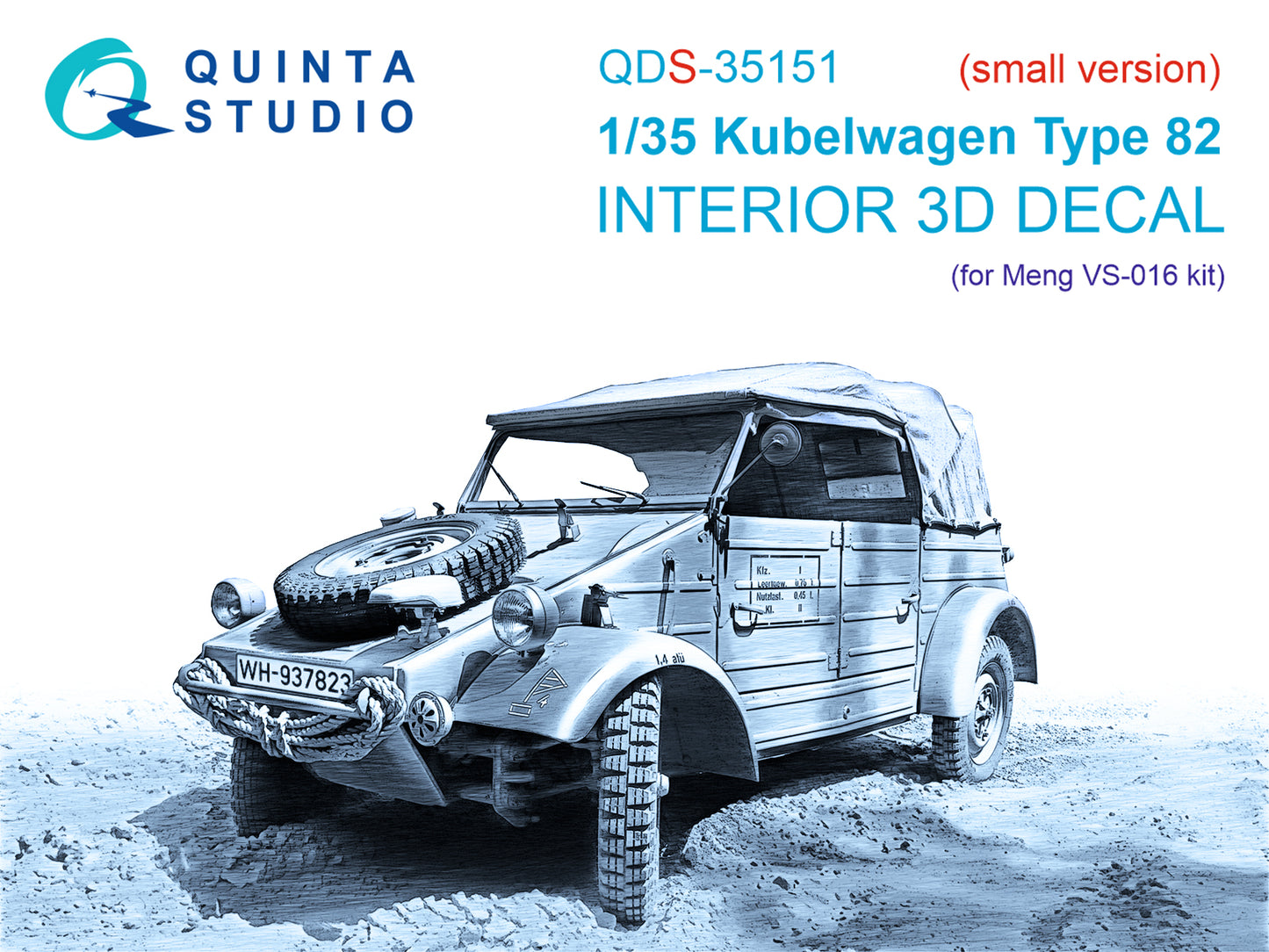 Quinta Studio QDS-35151 1:35 Kubelwagen Type 82 3D Interior Decal