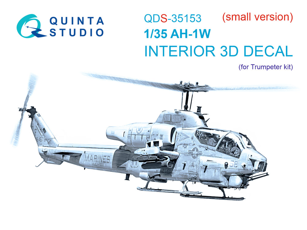 Quinta Studio QDS-35153 1:35 Bell AH-1W 3D-Printed Interior decal