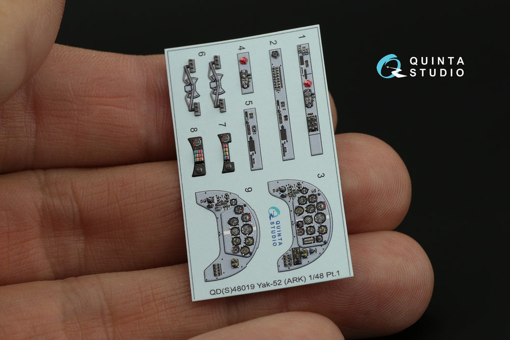 Quinta Studio QDS-48019 1:48 Yak-52 3D Interior Decal