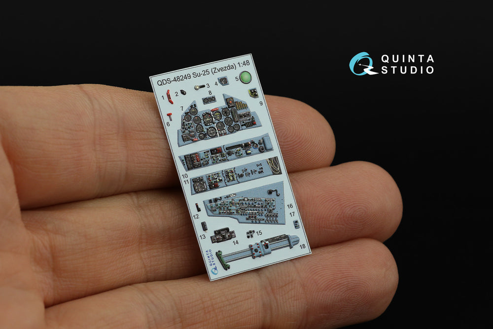 Quinta Studio QDS-48249 1:48 Sukhoi Su-25 3D-Printed Interior Decals