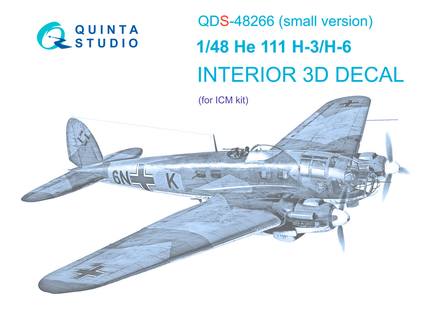 Quinta Studio QDS-48266 1:48 He-111H-3/H-6 3D Interior Decal