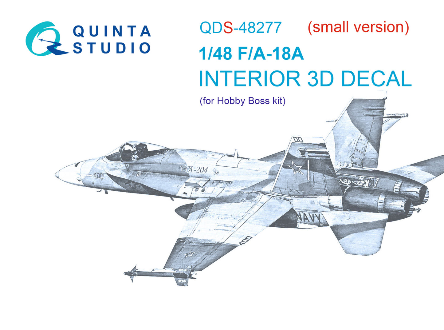 Quinta Studio QDS-48277 1:48 F/A-18A Hornet 3D Interior Decal