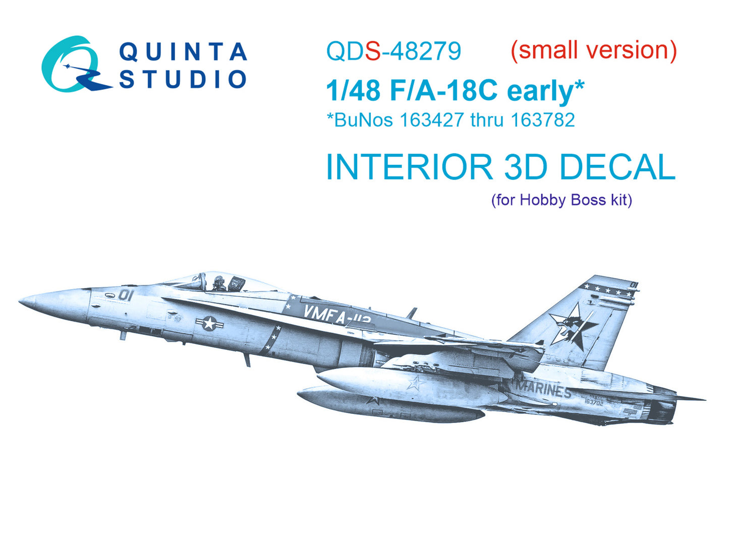 Quinta Studio QDS-48279 1:48 F/A-18C Early Hornet 3D Interior Decal